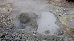 Yellowstone River Bubbling Sulfur Pots Stock Footage