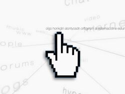 Internet hand pointer Blog Stock Footage