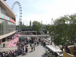 ATMOSPHERE: Arqiva British Academy Television Awards at The National Theatre on May 27, 2012 in London, England (Footage by WireImage Video/Getty Images) Stock Footage