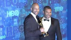 Keegan-Michael Key and Jordan Peele at the HBO's Post Emmy Awards Reception - Arrivals Stock Footage