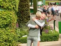 Judy Murray at Wimbledon 2013 Video Sightings Stock Footage