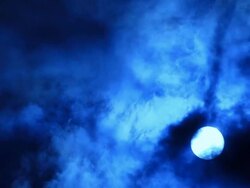 Blue sun and clouds Stock Footage