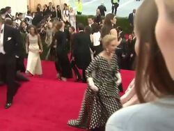 Carolina Herrera - 'Charles James: Beyond Fashion' Costume Institute Gala - Arrivals Stock Footage