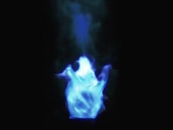 Flame With Smoke (Loopable) Stock Footage