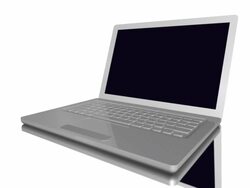 Laptop 01 Open Spin Blank Stock Footage