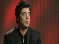'Che' Interview with Benicio del Toro Stock Footage