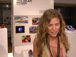 INTERVIEW: AnnaLynne McCord on what made her passionate about the Vans Custom Culture competition at Vans Custom Culture Final Event 2012 on 5/30/12 in Los Angeles, CA. Stock Footage