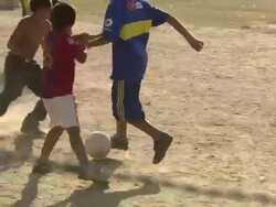 MS Shot of group of kids on football ground / Buenos Aires, Argentina Stock Footage