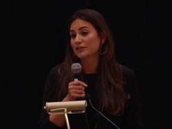 SPEECH - Gabriela Cocco-Sanchez at mun2 And Campbell McLaren Host Media Luncheon Introducing New MMA Reality Series "Combate Americas" Stock Footage