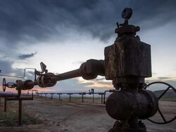 Hydraulic Fracturing Equipment - Motion Control Timelapse Stock Footage