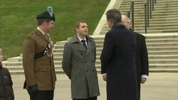 David Cameron visits National Memorial Arboretum - Arrival News Clip