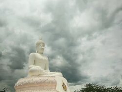 White Buddha image time lapse Stock Footage