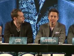 Sherlock Holmes Press Conference Stock Footage