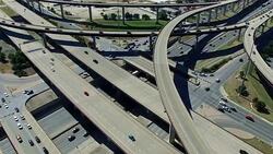 Urban Sprawl Highways Intersections Overpass and Major Transportation Crossroads Austin Texas Mega Roads Stock Footage