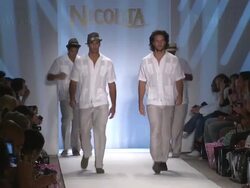 Models walk the runway during the Nicolita swimwear 2012 show Stock Footage