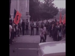 SYND 29-8-70 BLACK PANTHER DEMONSTRATION IN NEW HAVEN News Clip