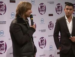 INTERVIEW: David Guetta on being nominated as the best DJ in the world, his work ethics at the MTV Europe Music Awards 2011 Press Conference at Belfast Northern Ireland. (Footage by WireImage Video/Getty Images Entertainment Video) Stock Footage