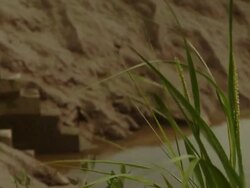 A dike constructed to prevent water from high tides to flood the earth Stock Footage