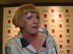 INTERVIEW - Grayson Perry on women, succeeding and iCloud hacking at RED Women Of The Year Awards 2014 on 3rd September 2014 in London, England. Stock Footage