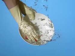 HD SLOW MOTION: Doing The Dishes Stock Footage