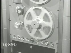 1951: KOREAN WAR: GENERAL MATTHEW RIDGWAY RADIO RECORDING: * VS Radio station building & sign, 'Radio Tokyo.' INT VS Operators running reel of taped recording of Lieutenant-General Matthew Ridgway talking about more peace talks, violating truce (SOT). Instructional Video