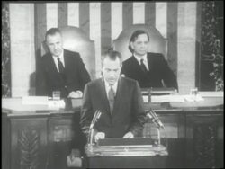 President Richard Nixon makes the State of the Union speech to Congress in 1969. News Clip