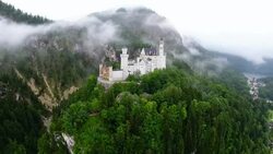 Bavaria Landmarks - Neuschwanstein Castle Stock Footage