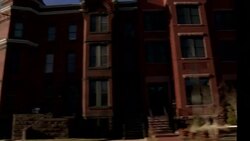 Rowhouses and apartment buildings comprise a portion of Capitol Hill. Stock Footage