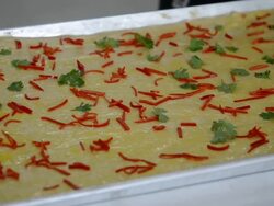 Sprinkle red paprika and parsley Stock Footage