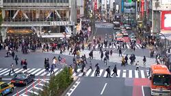 crowd people at Shibuya in Tokyo, Japan Stock Footage