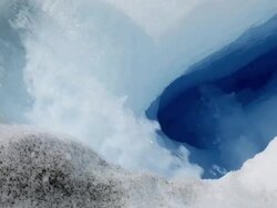 Water on Perito Moreno Glacier HD Stock Footage