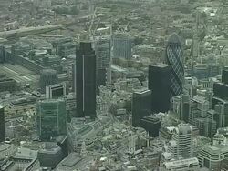 AERIAL City of London Stock Footage