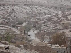 Meymand stone village Stock Footage