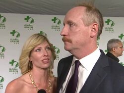 INTERVIEW - Matt Walsh and Morgan Walsh on the event, on their Academy Awards predictions, and being green at home at the Global Green USA 11th Annual Pre-OscarÂ® Party Stock Footage