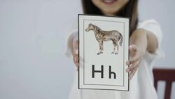 Little Girl Learning to Spell Stock Footage