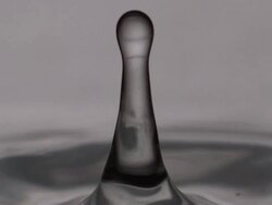ECU SLO MO Shot of water drop into pool of water / New York, United States Stock Footage