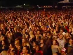 M/S EXT Live Concert Crowd Night Festival Stock Footage