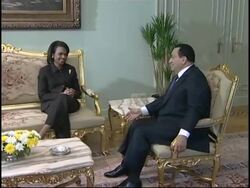 Sec of State arrives for talks, news conference, ADDS bites News Clip