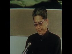 SYN 8 10 74 CHINA PRESENTS THE UN WITH TAPESTRY AND AN IVORY CARVING IN NEW YORK News Clip