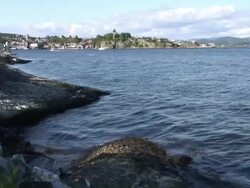 Small boats on the sea Stock Footage