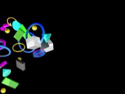 Colourful Shapes Background - On Black (HD) Stock Footage