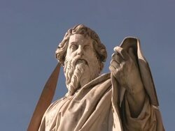 St. Peter and 12 apostles in the Vatican Stock Footage