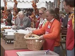 Los Angeles Mission Thanksgiving Stock Footage