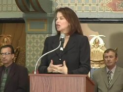 Sherry Lansing Hand and Footprint Ceremony Stock Footage
