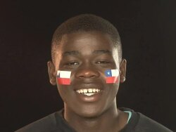 Smiling Patriotic Chile male - HD &amp; PAL Stock Footage