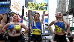 VOICED : Femen protesta en NY contra Putin News Clip