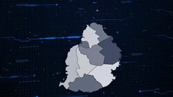 Mauritius network map Stock Footage