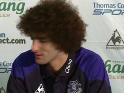 Interview: Marouane Fellaini Stock Footage