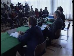 USA: SWISS AMBASSADOR 'NAZI MONEY IN SWISS BANKS' PRESS CONFERENCE News Clip