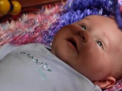 baby playing --Pal Stock Footage